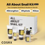 COSRX All About Snail Mucin Korean Skin Care Set, Mini Travel Essentials, Travel Size Gift Set with Snail Mucin Face Wash, Serum, Moisturizer & Eye Cream, Rejuvenating Kit - Image 3
