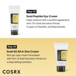 COSRX All About Snail Mucin Korean Skin Care Set, Mini Travel Essentials, Travel Size Gift Set with Snail Mucin Face Wash, Serum, Moisturizer & Eye Cream, Rejuvenating Kit - Image 6