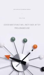 NUOVO 13 Inch Multicolor Mid Century Creative Silent Quartz Personality Funny Decorative Home Living Room Kitchen Office Retro Design Wall Clock - Image 4