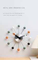 NUOVO 13 Inch Multicolor Mid Century Creative Silent Quartz Personality Funny Decorative Home Living Room Kitchen Office Retro Design Wall Clock - Image 5