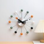 NUOVO 13 Inch Multicolor Mid Century Creative Silent Quartz Personality Funny Decorative Home Living Room Kitchen Office Retro Design Wall Clock - Image 6