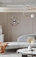 NUOVO 13 Inch Multicolor Mid Century Creative Silent Quartz Personality Funny Decorative Home Living Room Kitchen Office Retro Design Wall Clock - Image 7