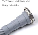 HLMOptimo 6 Feet Universal Washing Machine Drain Hose Flexible Dishwasher Drain Hose Extension Kits Corrugated Washer w/ 2 Clamps 1 adapter 1 U-Bend Holder - Image 4