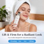 GUGUG Skin Scrubber Face Spatula Skin Spatula Pore Cleaner Blackhead Remover Tools for Facial Deep Cleansing-4 Modes -White - Image 6