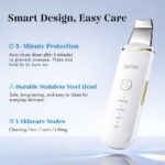 GUGUG Skin Scrubber Face Spatula Skin Spatula Pore Cleaner Blackhead Remover Tools for Facial Deep Cleansing-4 Modes -White - Image 7