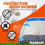 Portable Paint Tent, Large Paint Booth with Built-in Floor, Mesh Screen, Windproof Hooks, and Storage Bag – Ideal for DIY Painting Projects - Image 5