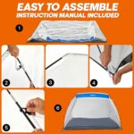 Portable Paint Tent, Large Paint Booth with Built-in Floor, Mesh Screen, Windproof Hooks, and Storage Bag – Ideal for DIY Painting Projects - Image 7