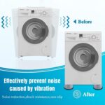 Anti Vibration Pads for Washing Machine,4 Pcs Reduce Noise Rubber Feet Pads for All Kinds of Furniture,Grey - Image 3