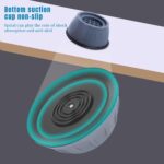 Anti Vibration Pads for Washing Machine,4 Pcs Reduce Noise Rubber Feet Pads for All Kinds of Furniture,Grey - Image 5