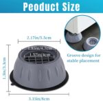 Anti Vibration Pads for Washing Machine,4 Pcs Reduce Noise Rubber Feet Pads for All Kinds of Furniture,Grey - Image 6
