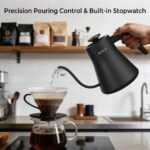 Electric Gooseneck Kettle with Temperature Control, 0.8L Pour Over Coffee, ±1°F Precision Heating, 7 Presets, Stainless Steel Inner, Electric Tea Kettle with 2H Keep Warm, Matte Black - Image 3