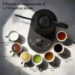 Electric Gooseneck Kettle with Temperature Control, 0.8L Pour Over Coffee, ±1°F Precision Heating, 7 Presets, Stainless Steel Inner, Electric Tea Kettle with 2H Keep Warm, Matte Black - Image 4