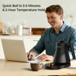 Electric Gooseneck Kettle with Temperature Control, 0.8L Pour Over Coffee, ±1°F Precision Heating, 7 Presets, Stainless Steel Inner, Electric Tea Kettle with 2H Keep Warm, Matte Black - Image 5