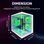 Gaming PC Ryzen5 5600G（3.9GHz Up to 4.4GHz Nvme SSD 512G 16GB RAM WiFi 6 Prebuilt Towers Desktop Computer White - Image 5