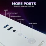 Gaming PC Ryzen5 5600G（3.9GHz Up to 4.4GHz Nvme SSD 512G 16GB RAM WiFi 6 Prebuilt Towers Desktop Computer White - Image 7