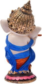 Handcrafted Resine Little Ganesh Sculpture | Showpiece for Home & Office Decor (Flute Ganesh) - Image 6