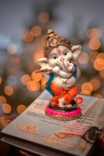 Handcrafted Resine Little Ganesh Sculpture | Showpiece for Home & Office Decor (Flute Ganesh) - Image 8