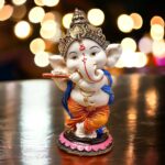 Handcrafted Resine Little Ganesh Sculpture | Showpiece for Home & Office Decor (Flute Ganesh) - Image 10