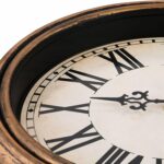 Plumeet Small Retro Wall Clock, 10'' Non Ticking Classic Silent Vintage Wall Clocks Decorative Kitchen Living Room Bedroom, Roman Numerals, Battery Operated - Image 3