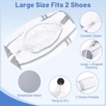 2 PCS Shoe Washing Machine Bag, Reusable L-shaped Zipper Laundry Shoe Bag for Washing Machine with Insoles Mesh Pocket for Washer and Dryer, Shoe Cleaning Bags for Sneaker Tennis Shoes - Image 5