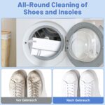 2 PCS Shoe Washing Machine Bag, Reusable L-shaped Zipper Laundry Shoe Bag for Washing Machine with Insoles Mesh Pocket for Washer and Dryer, Shoe Cleaning Bags for Sneaker Tennis Shoes - Image 6