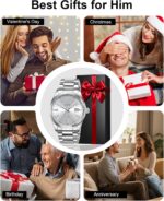 CIVO Analog Quartz Watches for Men: Luminous Comfortable Silicone Strap Wristwatch with Date for Everyday Wear - Waterproof Watch for Men Outdoor - Hiking Fishing Camping Cycling - Image 9