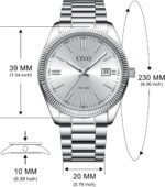 CIVO Analog Quartz Watches for Men: Luminous Comfortable Silicone Strap Wristwatch with Date for Everyday Wear - Waterproof Watch for Men Outdoor - Hiking Fishing Camping Cycling - Image 10