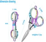 2PCS Folding Scissors, Stainless Steel Safety Portable Mini Travel Small Scissors, Foldable Pocket Badge Scissor, Suitable for Travel, Home, Office, Craft, Sewing, Nurse Accessories - Image 4