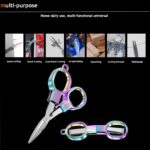 2PCS Folding Scissors, Stainless Steel Safety Portable Mini Travel Small Scissors, Foldable Pocket Badge Scissor, Suitable for Travel, Home, Office, Craft, Sewing, Nurse Accessories - Image 7