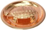 Copper Fengshui Tortoise/Vastu Turtle with Plate for Good Luck Fengshui Vastu Shastra Decorative Showpiece 4 Inch (9 cm) Kachua Plate vastu - Image 3
