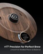 Cocinare Barista Collection Gooseneck Electric Kettle, ±1℉ Precise Temperature Control for Pour-Over Coffee & Tea, Quick Heating 1500W, Stainless Steel Interior, 0.9L (Rainforest) - Image 6