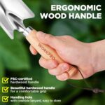 WORKPRO 11" Garden Hand Trowel, Heavy Duty Polished Stainless Steel Garden Shovels with Wood Handle, Small Gardening Hand Tools for Digging, Planting, Measure, Transplanting - Image 5