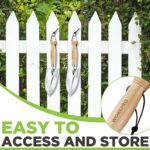 WORKPRO 11" Garden Hand Trowel, Heavy Duty Polished Stainless Steel Garden Shovels with Wood Handle, Small Gardening Hand Tools for Digging, Planting, Measure, Transplanting - Image 6