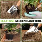 WORKPRO 11" Garden Hand Trowel, Heavy Duty Polished Stainless Steel Garden Shovels with Wood Handle, Small Gardening Hand Tools for Digging, Planting, Measure, Transplanting - Image 8