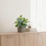 2 Pack Medium Fake Plants with 4 Inch Wooden Planters, 12" Tall Indoor Artificial Plants for Shelves, Desktop, Bedroom, Office Decor - Image 5