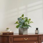 2 Pack Medium Fake Plants with 4 Inch Wooden Planters, 12" Tall Indoor Artificial Plants for Shelves, Desktop, Bedroom, Office Decor - Image 10