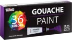 U.S. Art Supply Professional 36-Color Gouache Paint Set in Large 18ml Tubes & Color Mixing Wheel - Gouache Paint Tubes for Artists, Students, Beginners - Image 6
