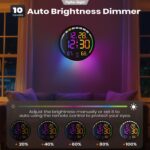 Large Digital Wall Clock with 10.3" LED Display,Alarm,Countdown Timer,DST,Temperature,Humidity,Auto-Dimming,Remote Control,Night Light for Classroom,Bedroom,Living Room,Office,Gym - Image 6