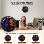 Large Digital Wall Clock with 10.3" LED Display,Alarm,Countdown Timer,DST,Temperature,Humidity,Auto-Dimming,Remote Control,Night Light for Classroom,Bedroom,Living Room,Office,Gym - Image 8