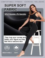 FULLSOFT Buttery Soft Leggings for Women - High Waisted Tummy Control No See Through Workout Yoga Cycling Tights Pants - Image 5