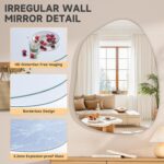 Hasipu Irregular Wall Mirror - 40"x30" Asymmetrical Frameless Mirror, Modern Decorative Mirrors for Living Room, Entryway, Hallway, Bathroom, Bedroom,Wall Mounted Home Decor - Image 4
