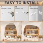 Hasipu Irregular Wall Mirror - 40"x30" Asymmetrical Frameless Mirror, Modern Decorative Mirrors for Living Room, Entryway, Hallway, Bathroom, Bedroom,Wall Mounted Home Decor - Image 5