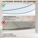 Hasipu Irregular Wall Mirror - 40"x30" Asymmetrical Frameless Mirror, Modern Decorative Mirrors for Living Room, Entryway, Hallway, Bathroom, Bedroom,Wall Mounted Home Decor - Image 6