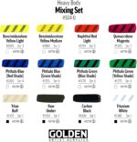 GOLDEN Heavy Body Acrylics, Mixing Set, 12 Color, Professional Acrylic Paint - Image 4