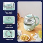 Elite Gourmet 1.2L Electric Glass Kettle, 1200W Fast Boil, Adjustable Temperature Control & Keep Warm, BPA-Free Borosilicate Glass, Auto Shut-Off & Boil-Dry Protection, 360° Cordless Base, Mint - Image 5