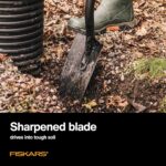 Fiskars Garden Shovel for Digging, Heavy Duty Steel Gardening Tool with Straight Handle - Image 3