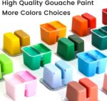 HIMI Gouache Paint Set, 112 Colors x 12g Twin Jelly Cup Design in Carrying Case, Non-Toxic Paint for Canvas and Paper, Perfect for Artists, Student, Opaque Painting (Black) - Image 4