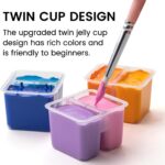 HIMI Gouache Paint Set, 112 Colors x 12g Twin Jelly Cup Design in Carrying Case, Non-Toxic Paint for Canvas and Paper, Perfect for Artists, Student, Opaque Painting (Black) - Image 7