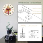 Wall Clocks,Frog 10 Inch Wall Clock,Mushroom Small Battery Operated Wall Clocks Decorative for Kitchen/Living Room/Bedroom/Bathroom/Dining Room - Image 5