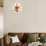 Wall Clocks,Frog 10 Inch Wall Clock,Mushroom Small Battery Operated Wall Clocks Decorative for Kitchen/Living Room/Bedroom/Bathroom/Dining Room - Image 8